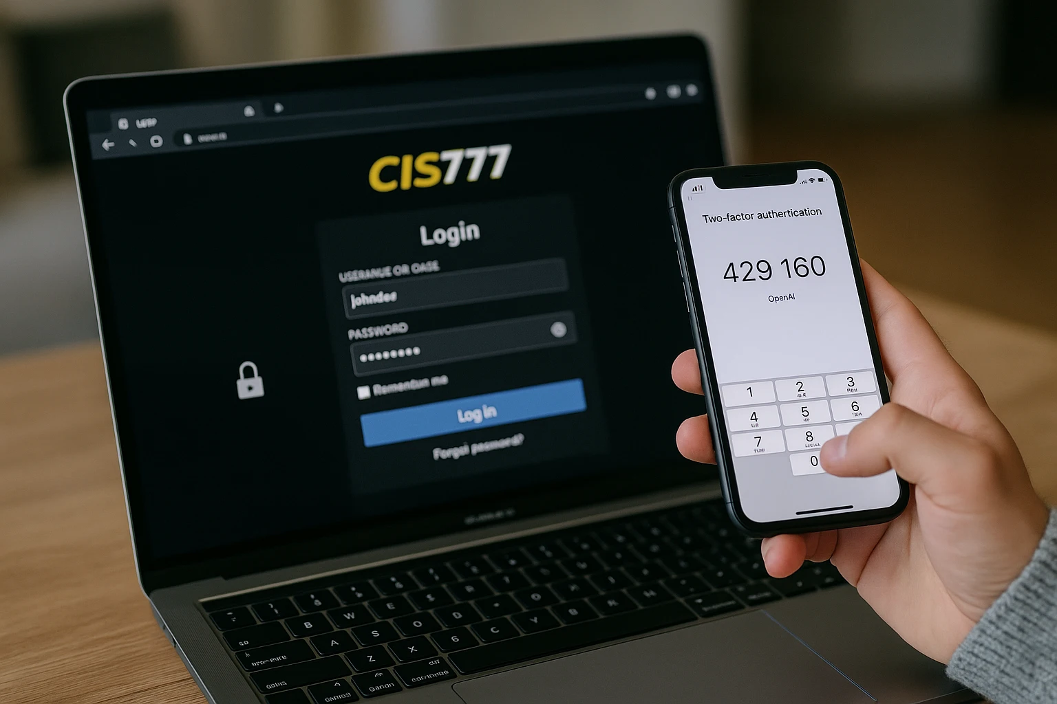 Criar uma nova Conta no plataforma CIS777
